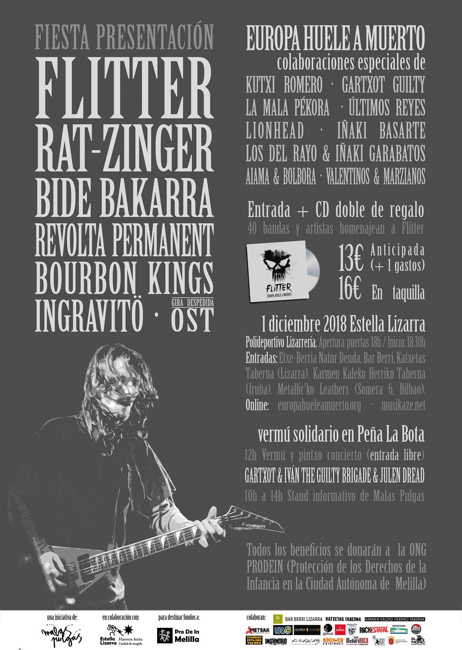 Presentación Europa huele a muerto - Disco Tributo a Flitter